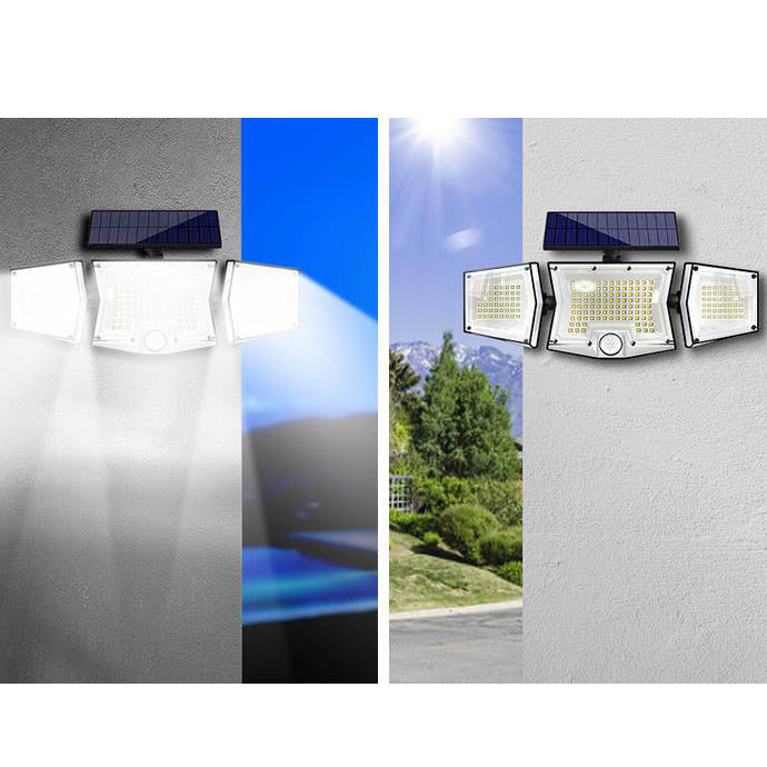 Solar Modern Simple ABS Square Outdoor LED Wall Sconce Lamp