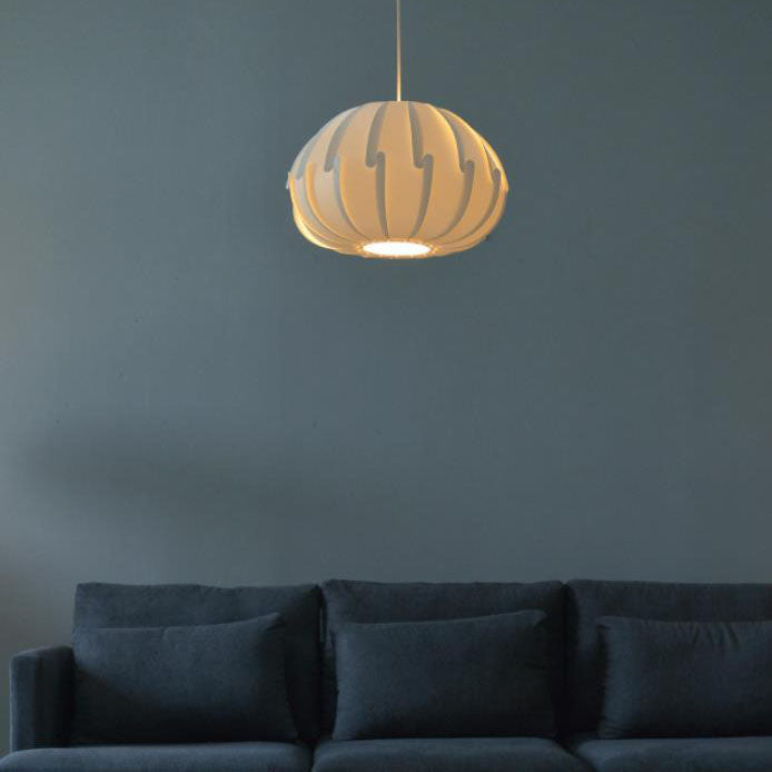 Moderne Macaron Cement Scalloped Shade 1-Licht-Pendelleuchte 