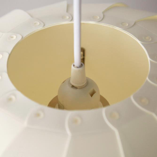 Modern Minimalist White Pumpkin Design PVC 1-Light Pendant Light