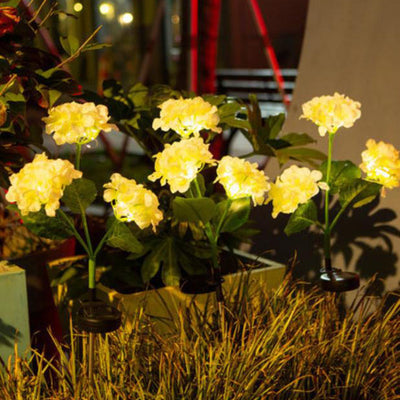 Outdoor Solar Simulation Hydrangea LED Garden Lawn Ground Insert Landscape Light