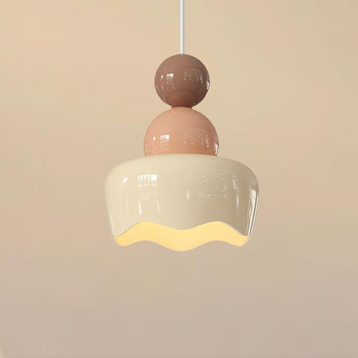 Modern Macaron Globe Full Spectrum 1-Light Pendant Light