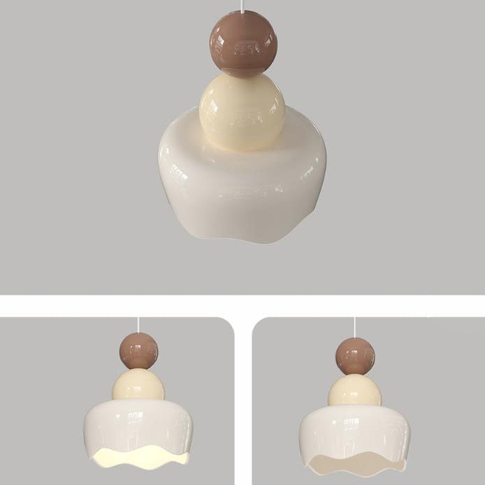 Modern Macaron Globe Full Spectrum 1-Light Pendant Light