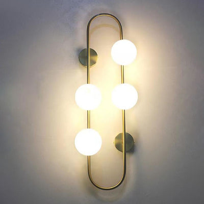 Nordic Creative Glass Ball Oval Ring 2/4/6-Light Wall Sconce Lamp