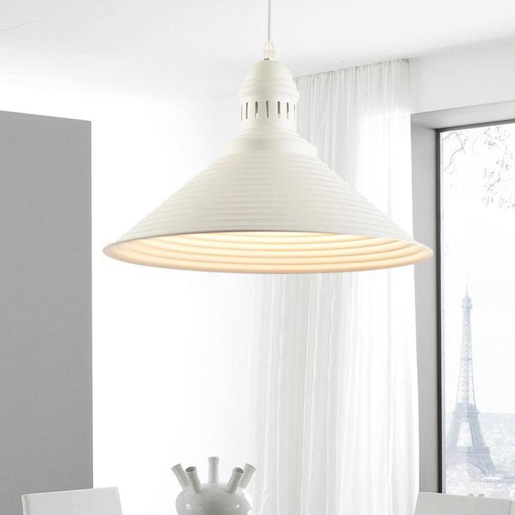 Scandinavian Modern Minimalist Cone Iron 1-Light Pendant Light