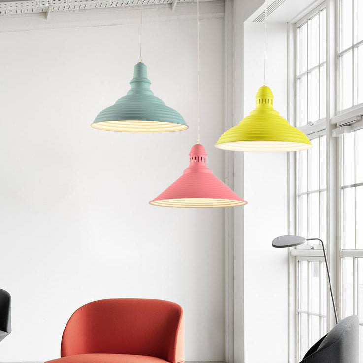 Scandinavian Modern Minimalist Cone Iron 1-Light Pendant Light