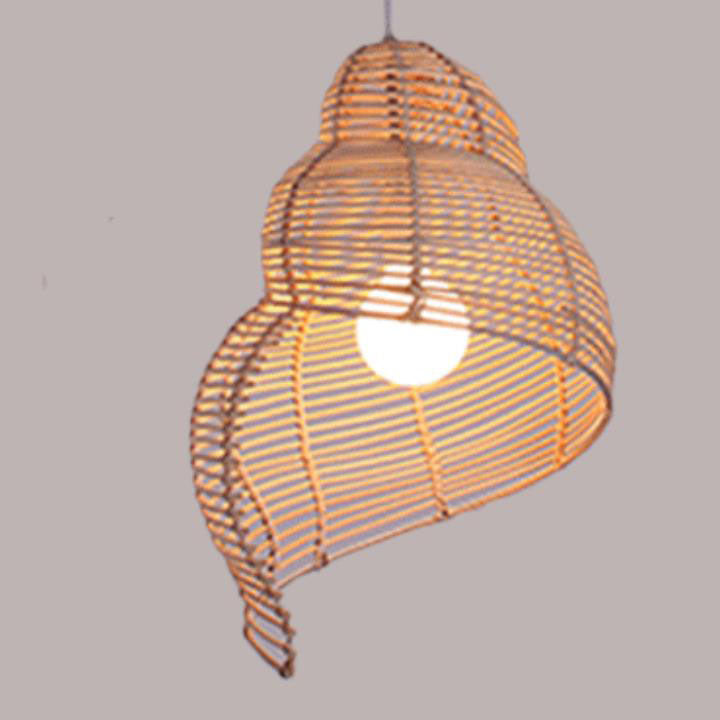 Modern Creative Personality Rattan Conch 1-Light Pendant Light