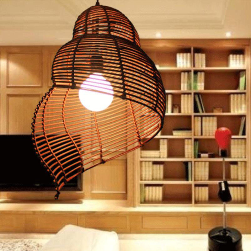 Modern Creative Personality Rattan Conch 1-Light Pendant Light