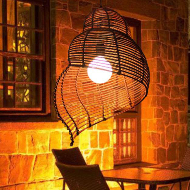 Modern Creative Personality Rattan Conch 1-Light Pendant Light