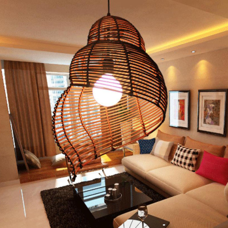 Modern Creative Personality Rattan Conch 1-Light Pendant Light