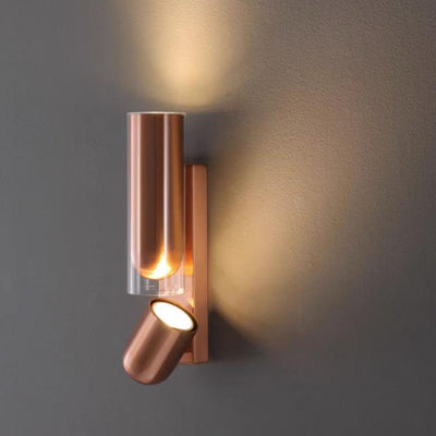 Nordic Modern Minimalist Metal Cylinder 2-Light Wall Sconce Lamp