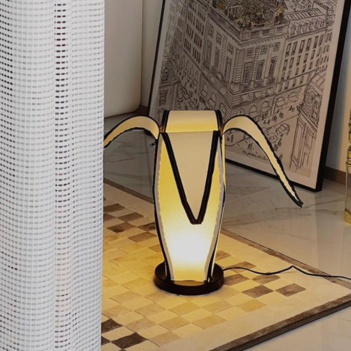 Modern Creative Hardware Fabric Banana 1-Light Table Lamp For Bedroom