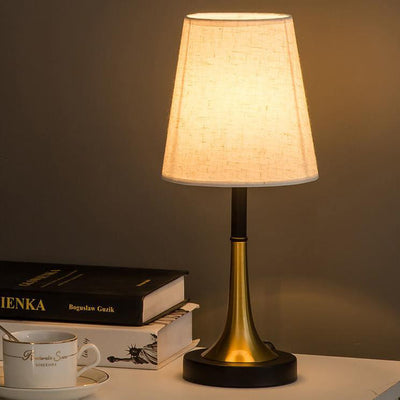 Contemporary Nordic Iron Cylinder 1-Light Table Lamp For Bedroom