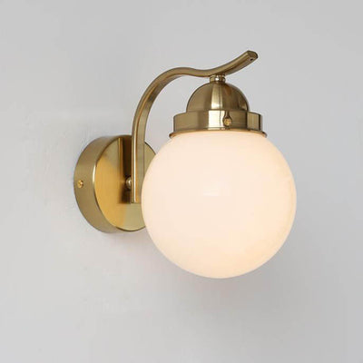 Modern Simplicity Glass Ball 1-Light Wall Sconce Lamp For Living Room