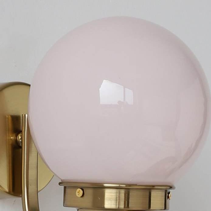 Modern Simplicity Glass Ball 1-Light Wall Sconce Lamp For Living Room