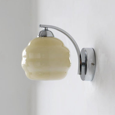 Modern Simplicity Iron Glass Round Ball 1-Light Wall Sconce Lamp For Hallway