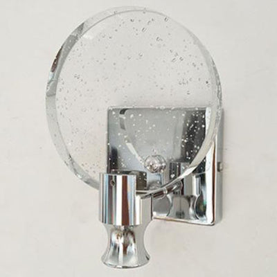 Contemporary Nordic Hardware Crystal Round LED Wall Sconce Lamp For Bedroom