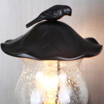 Traditional European Gourd Bird Aluminum Glass 1-Light Wall Sconce Lamp For Outdoor Patio