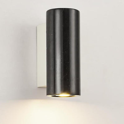 Modern Minimalist Waterproof Cylinder Marble 1-Light Wall Sconce Lamp For Outdoor Patio