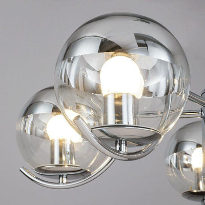 Modern Minimalist Multi Orb Iron Glass 3/4/5 Light Chandelier For Living Room