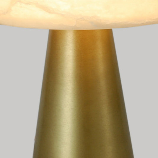 Lampe de table à 1 lumière contemporaine nordique ronde carrée avec base en métal effilée en Lucite pour chambre à coucher 