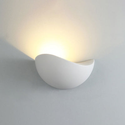 Modern Minimalist Half Moon Circle Aluminum LED Wall Sconce Lamp For Living Room