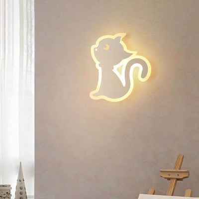 Contemporary Creative Acrylic Cat Design Iron LED Wall Sconce Lamp For Bedroom