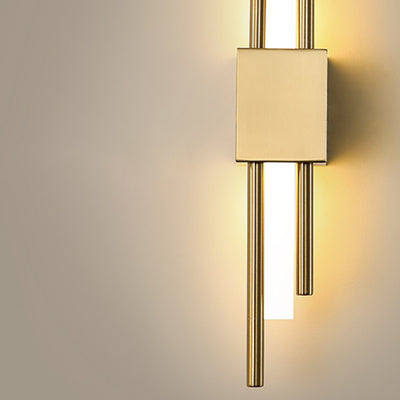 Modern Minimalist Cylinder Strip Iron Acrylic LED Wall Sconce Lamp For Bedroom