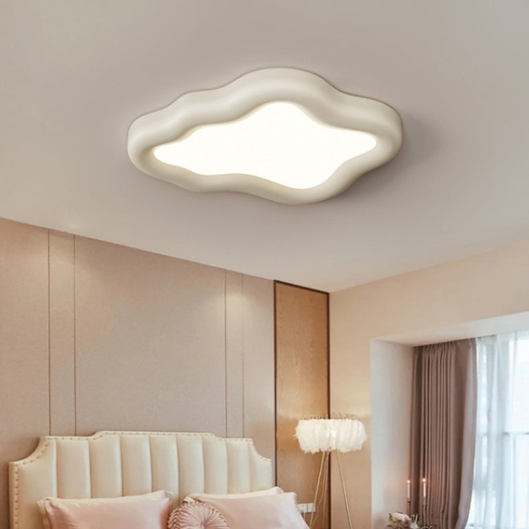 Modern Minimalist Cloud Iron LED Flush Mount Ceiling Light For Living Room