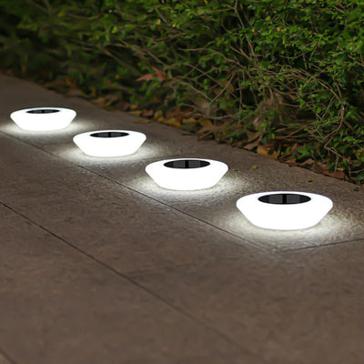 Modern Simplicity Solar Waterproof PP PS Round Conic LED Landscape Lighting Outdoor Light For Garden