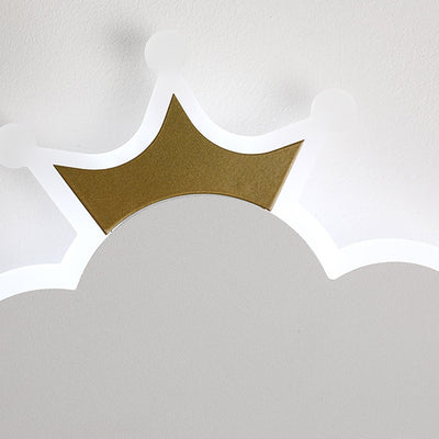 Contemporary Creative Crown Clouds Iron LED Wall Sconce Lamp For Bedroom