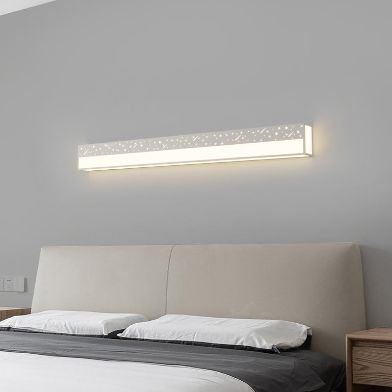 Modern Minimalist Rectangle Iron Acrylic LED Wall Sconce Lamp For Living Room