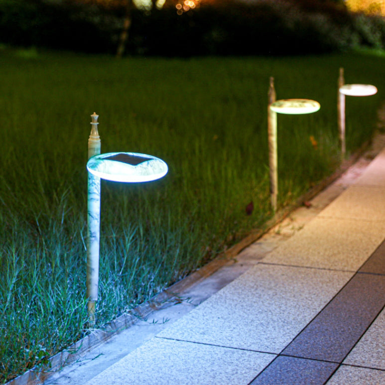 Traditional Chinese Solar Waterproof Round ABS LED Landscape Lighting Outdoor Light For Garden