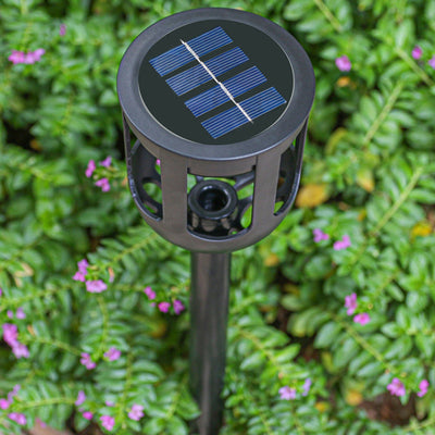 Modern Simplicity Solar Waterproof Cylinder Hollowed ABS PMMA LED Landscape Lighting Outdoor Light For Garden