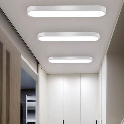 Modern Minimalist Elliptical Strip Iron Acrylic LED Flush Mount Ceiling Light For Hallway