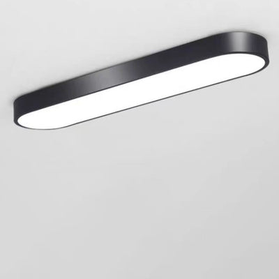 Modern Minimalist Elliptical Strip Iron Acrylic LED Flush Mount Ceiling Light For Hallway