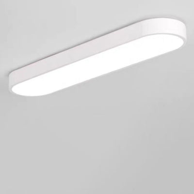 Modern Minimalist Elliptical Strip Iron Acrylic LED Flush Mount Ceiling Light For Hallway