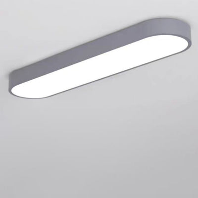 Modern Minimalist Elliptical Strip Iron Acrylic LED Flush Mount Ceiling Light For Hallway