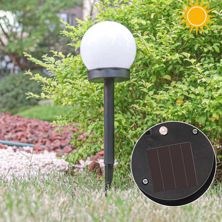 Modern Minimalist Waterproof Solar Globe ABS LED Landscape Light For Garden