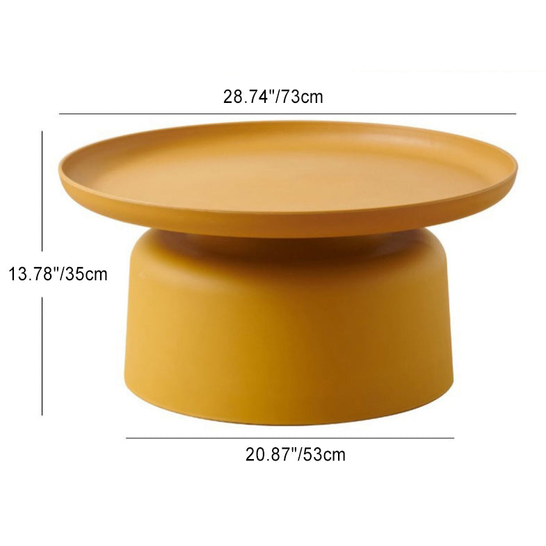 Contemporary Scandinavian Round Plastic PVC Coffee Table For Living Room