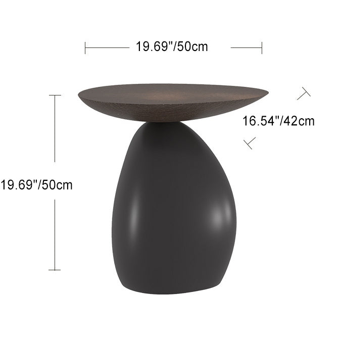 Contemporary Scandinavian Round Irregular Base Resin Coffee Table For Living Room