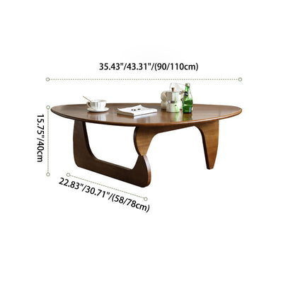 Modern Minimalist Solid Wood Triangular Coffee Table For Living Room