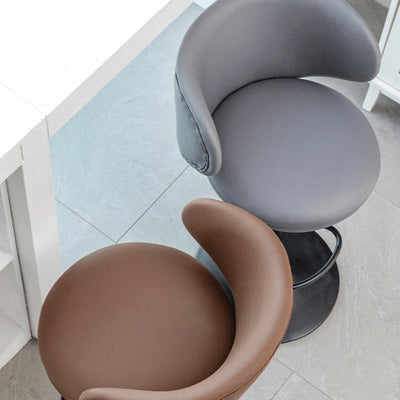 Modern Minimalist Round Fabric Stainless Steel Bar Stool Backrest For Dining Room