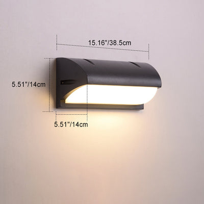 Modern Simple Geometry Outdoor Waterproof Sensor LED Wall Sconce Lamp