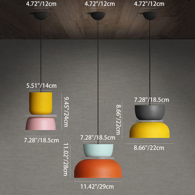 Nordic Colorful Macaron 1-Light LED Pendant Light