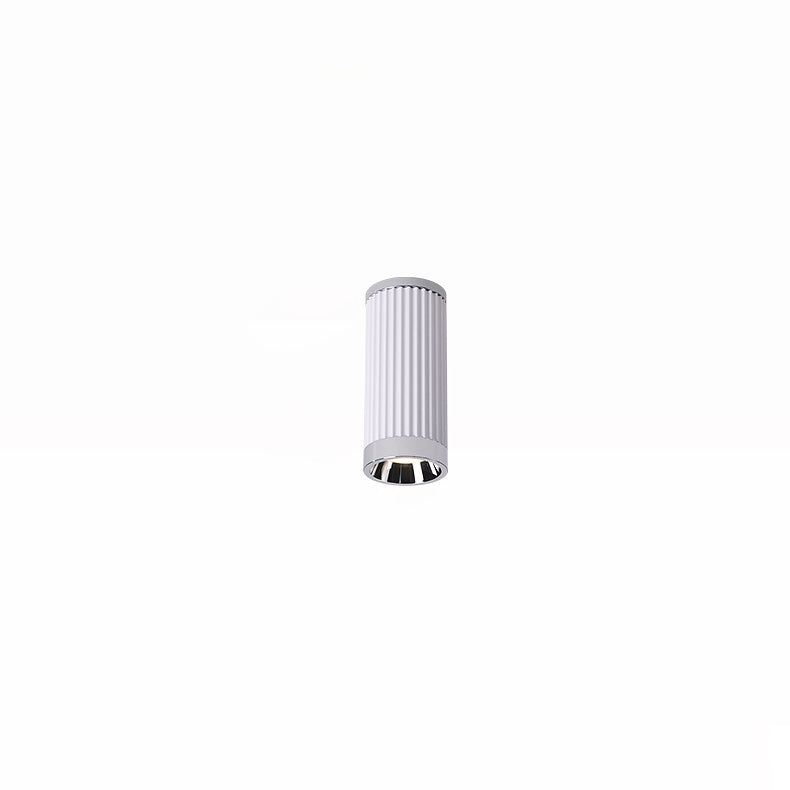 Modern Minimalist Cylindrical PC Aluminum LED Flush Mount Ceiling Light For Living Room