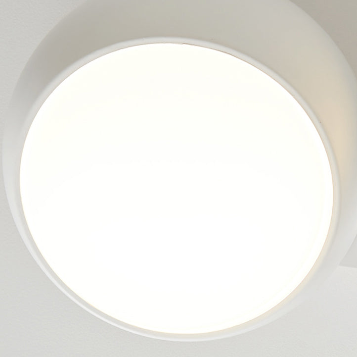 Modern Minimalist Combination Round Iron Plastic LED Flush Mount Ceiling Light For Living Room