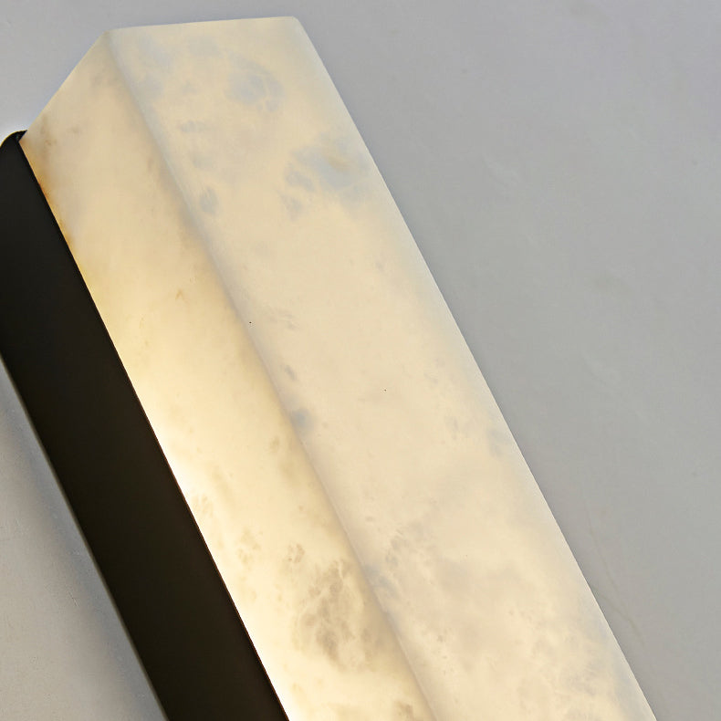 Modern Minimalist Strip Copper Marble LED Wall Sconce Lamp For Living Room