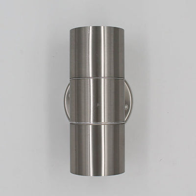 Modern Minimalist Stainless Steel Cylinder 2-Light Wall Sconce Lamp