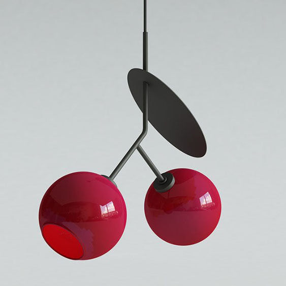 Modern Creative Cherry Glass Iron 1/2-Light Pendant Light