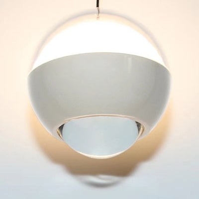 Modern Simplicity Ball Aluminium Acrylic Glass LED Pendant Light Liftable For Bedside